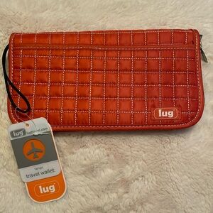Lug orange tango travel wallet NWT